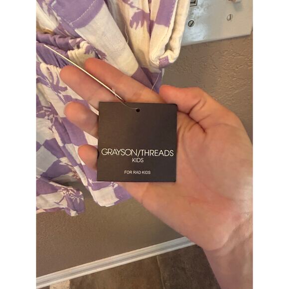 NWT Grayson Threads Kids Purple Checkered Matching Set | Size L - Picture 7 of 7